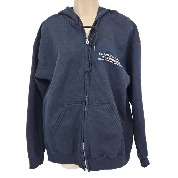 Soring Eagle Hoodie Sweatshirt Full Zip & Drawstring Shark - Picture 3 of 14